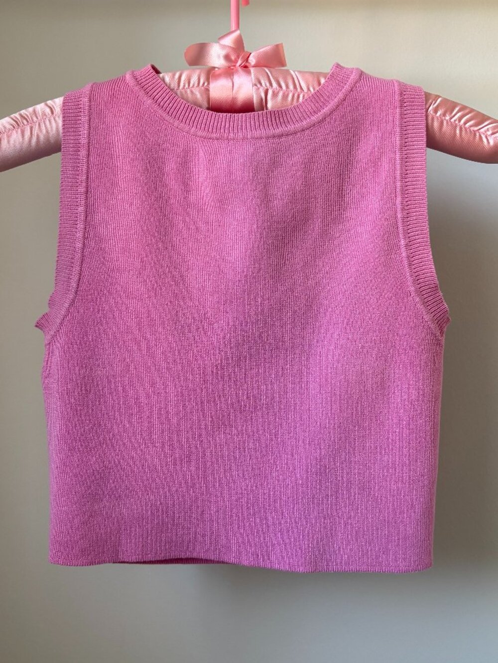 Zara Pink Knit Sleeveless Top